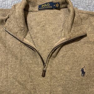 Ralph Lauren Tan Quarter-Zip Pullover